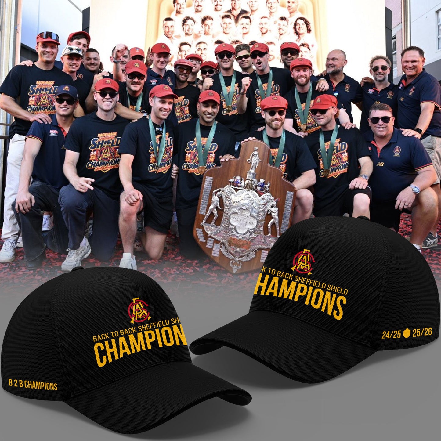 South Australia Cricket Teams back to back Sheffield Shield Champions T-shirt