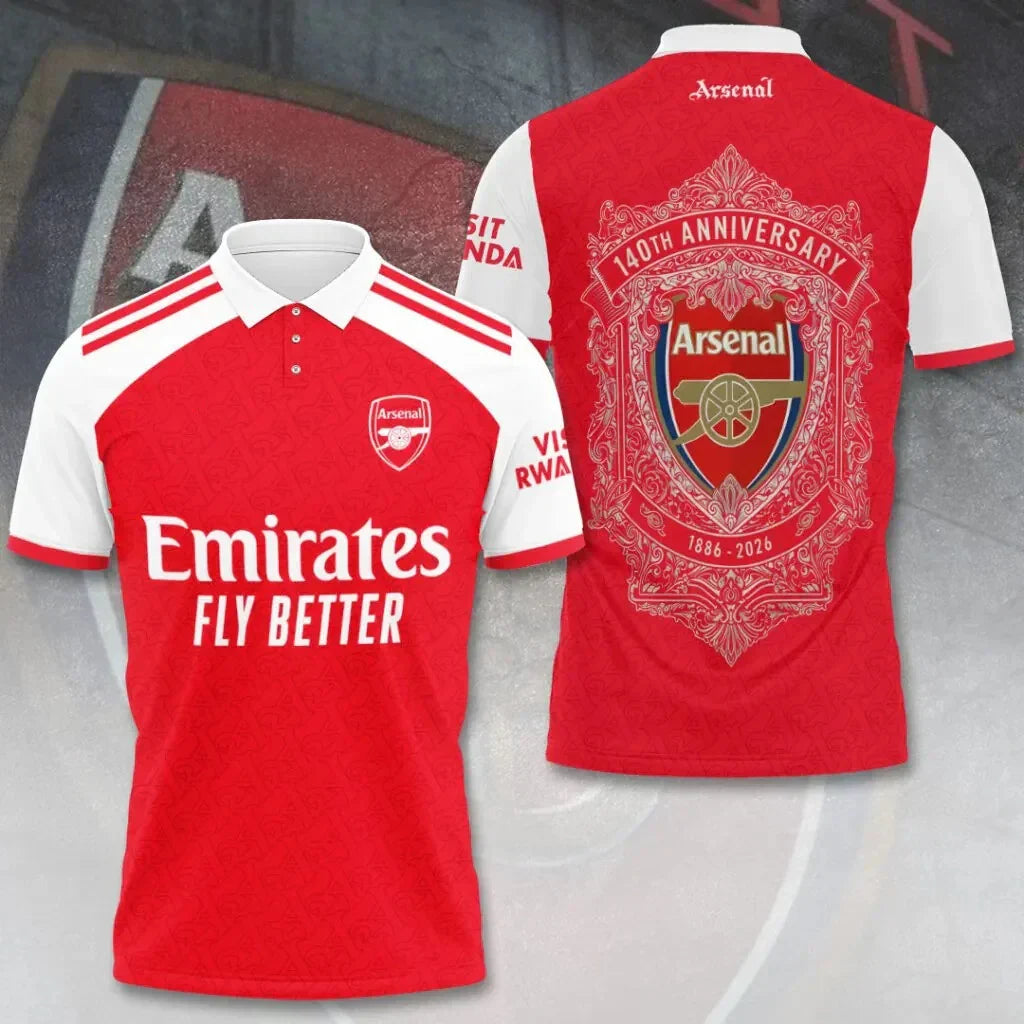 Arsenal FC 140th Anniversary 3D Apparel Polo