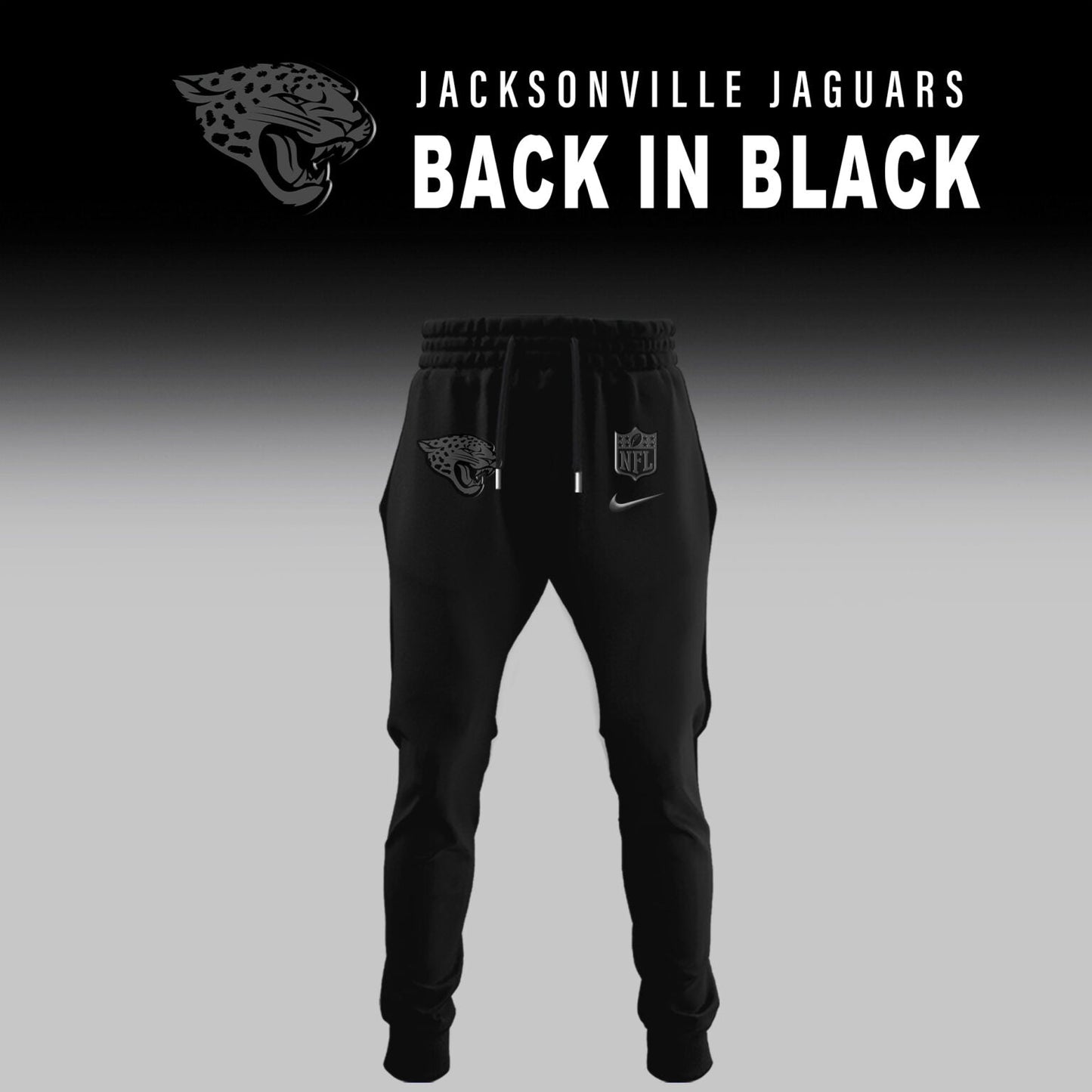 Jacksonville Jaguars Back In Black Half Zip Hoodie