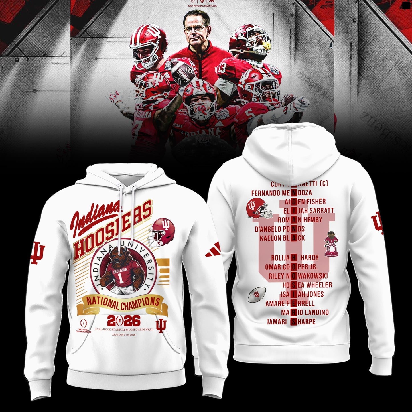 Indiana Hoosiers National Champions 2025/26 Hoodie
