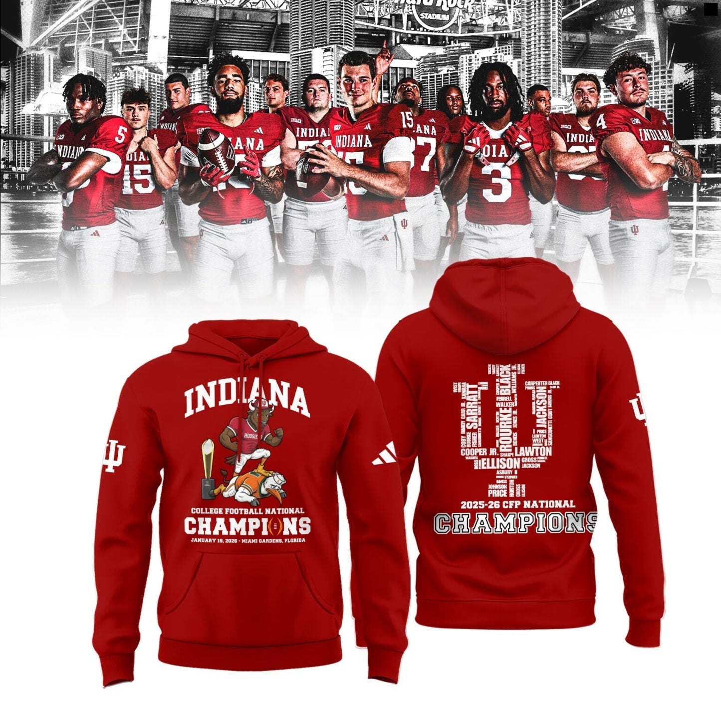 Indiana Hoosiers National Champions 2025/26 Hoodie