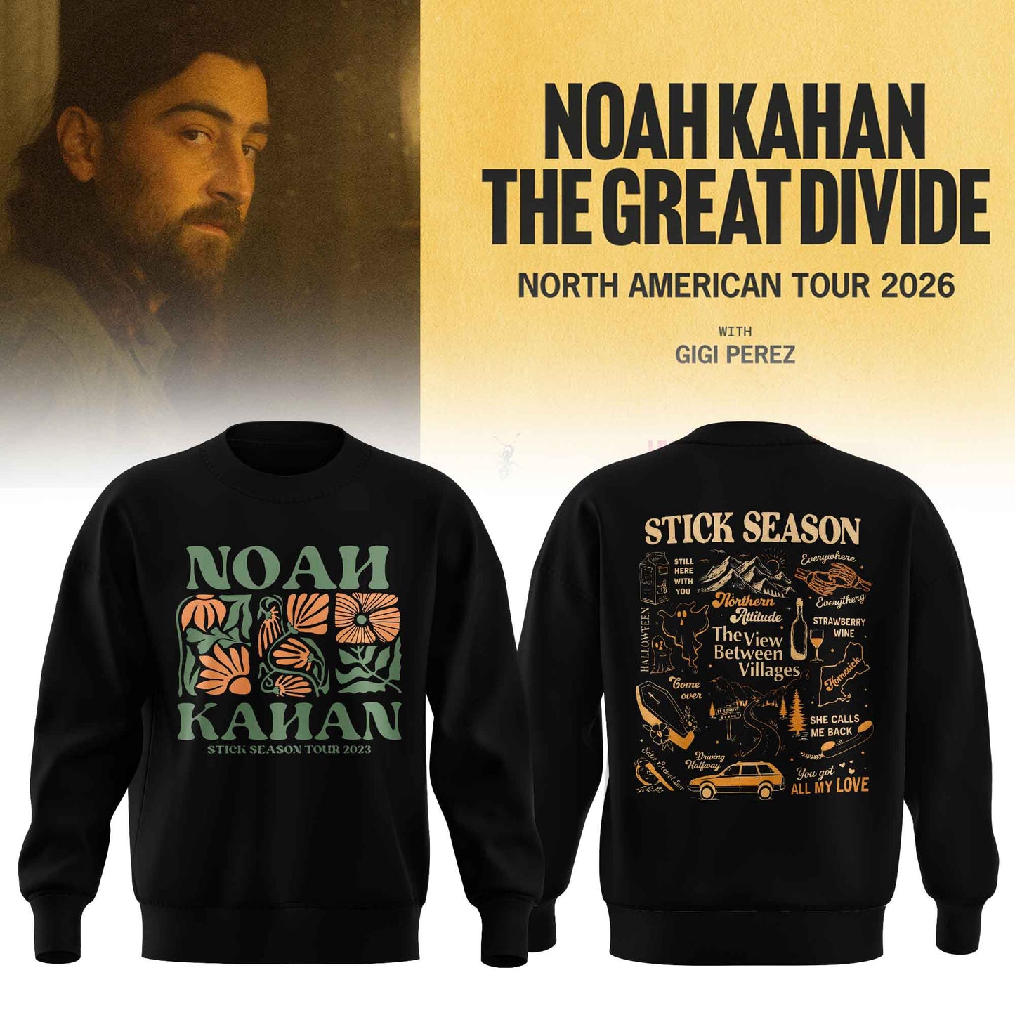 Noah Kahan “ The Great Divide Tour Merch Limited Sweater
