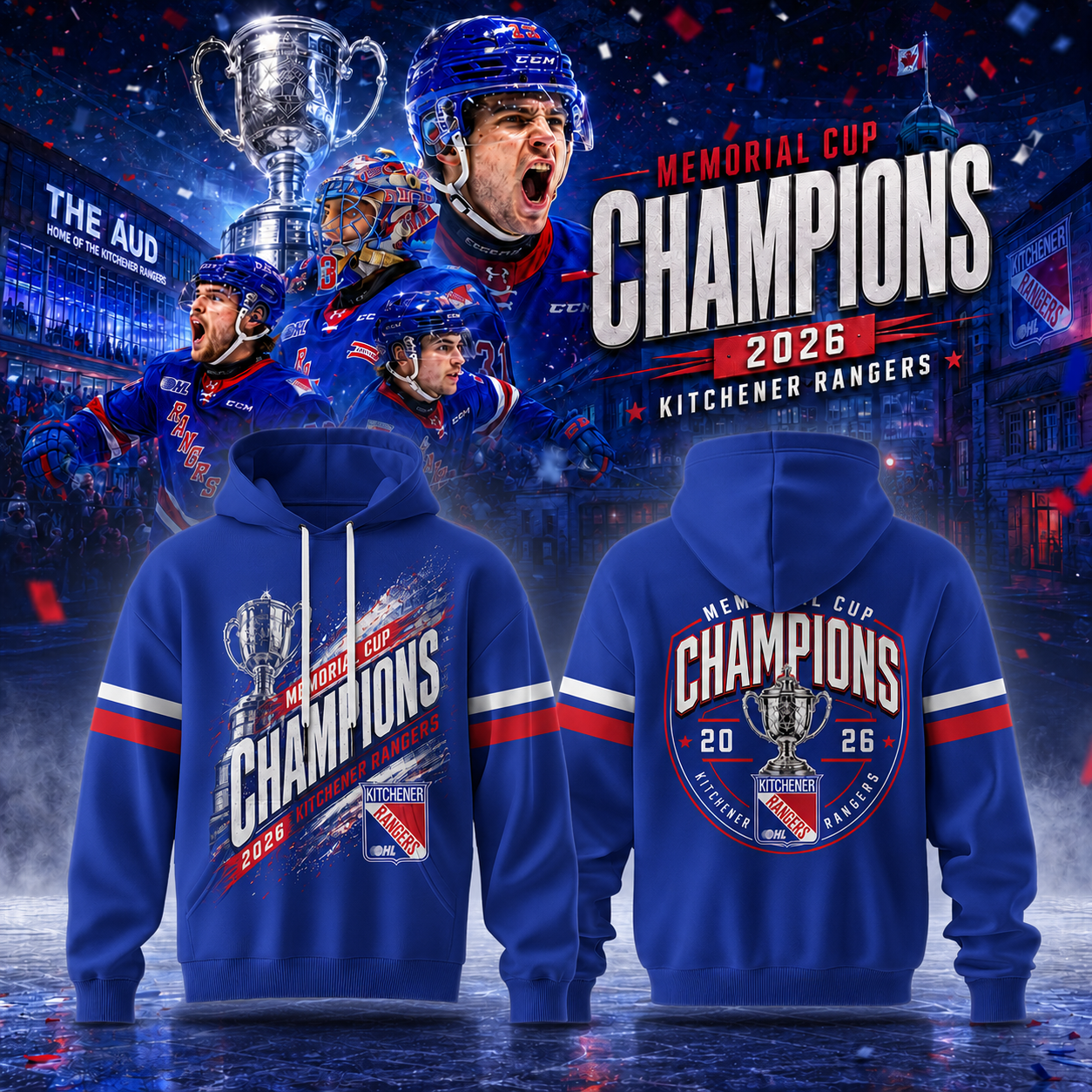 Kitchener Rangers 2026 Championship Memorial Cup Hoodie