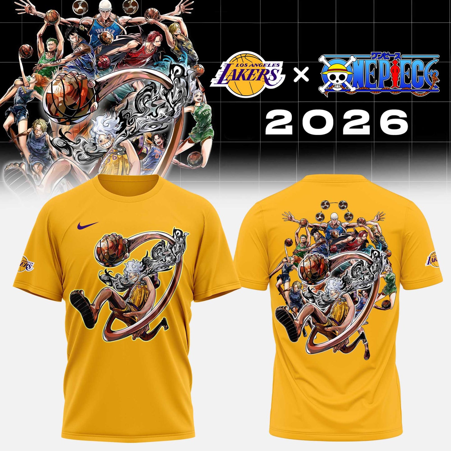 Los Angeles Lakers x One Piece 2026 Uniform