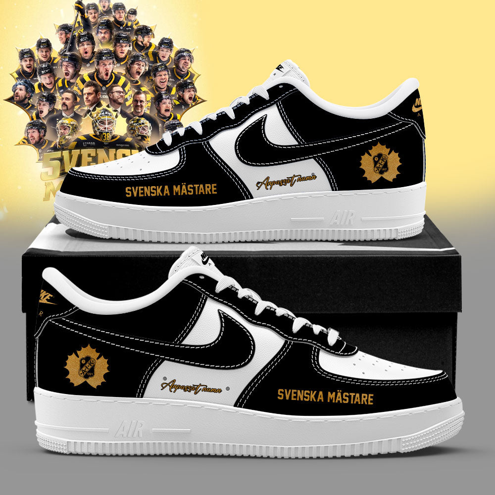 Skellefteå AIK Hockey VI ÄR SVENSKA MÄSTARE 2026 Custom Name Shoes Black