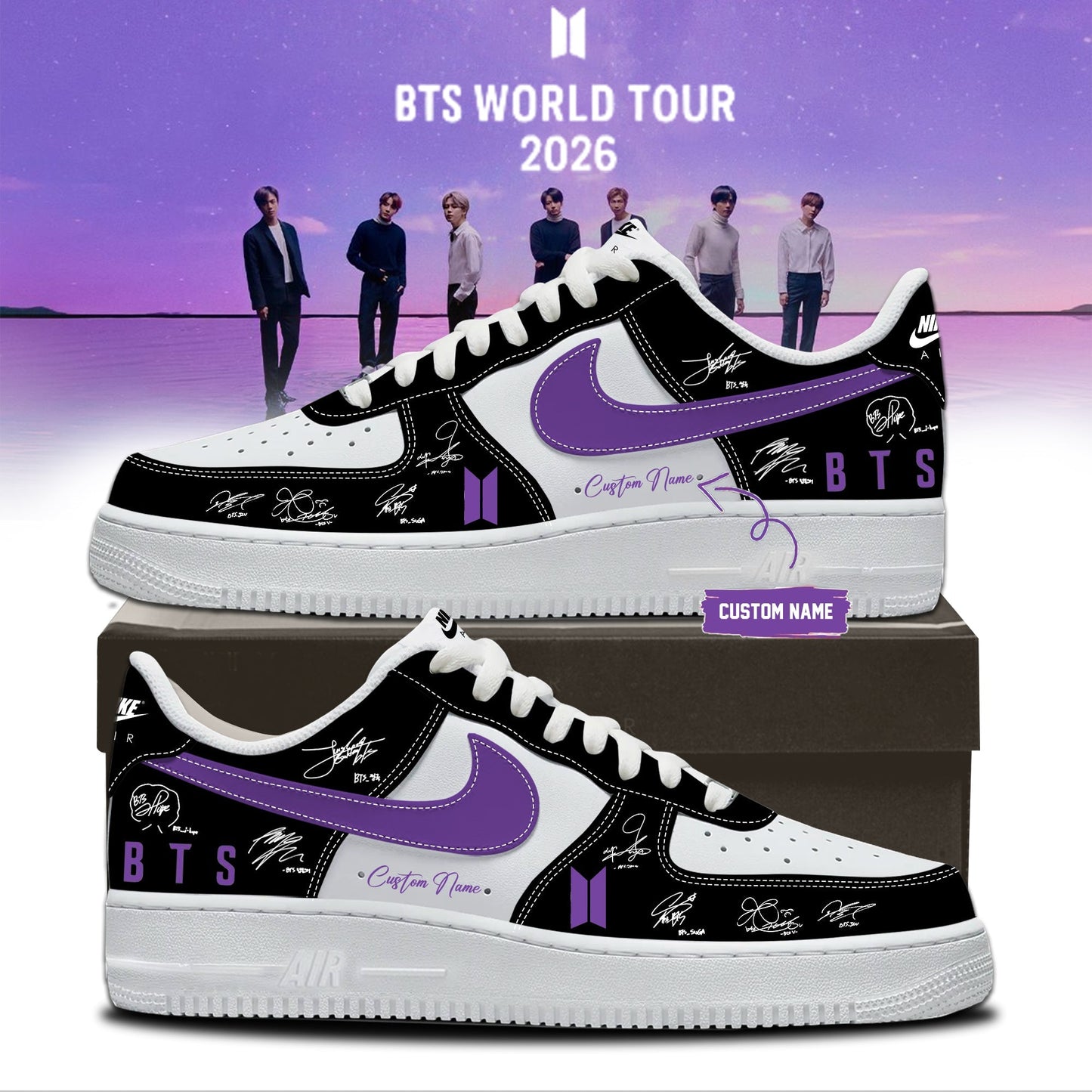 MLB X BTS COMEBACK & WORLD TOUR 2026 Limited Edition Signature “ Shoes