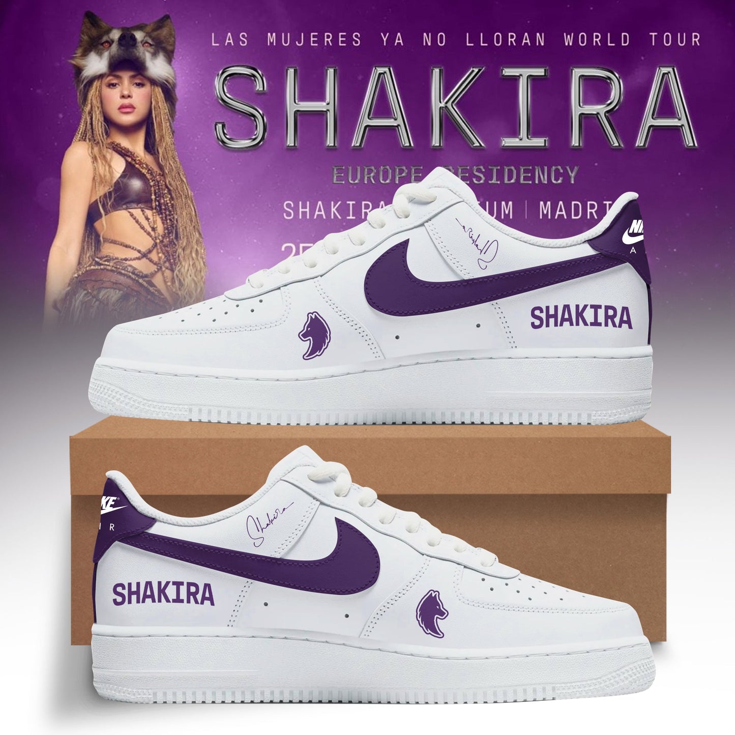 Air Force 1 SHE WOLF- SHAKIRA Customize Edition