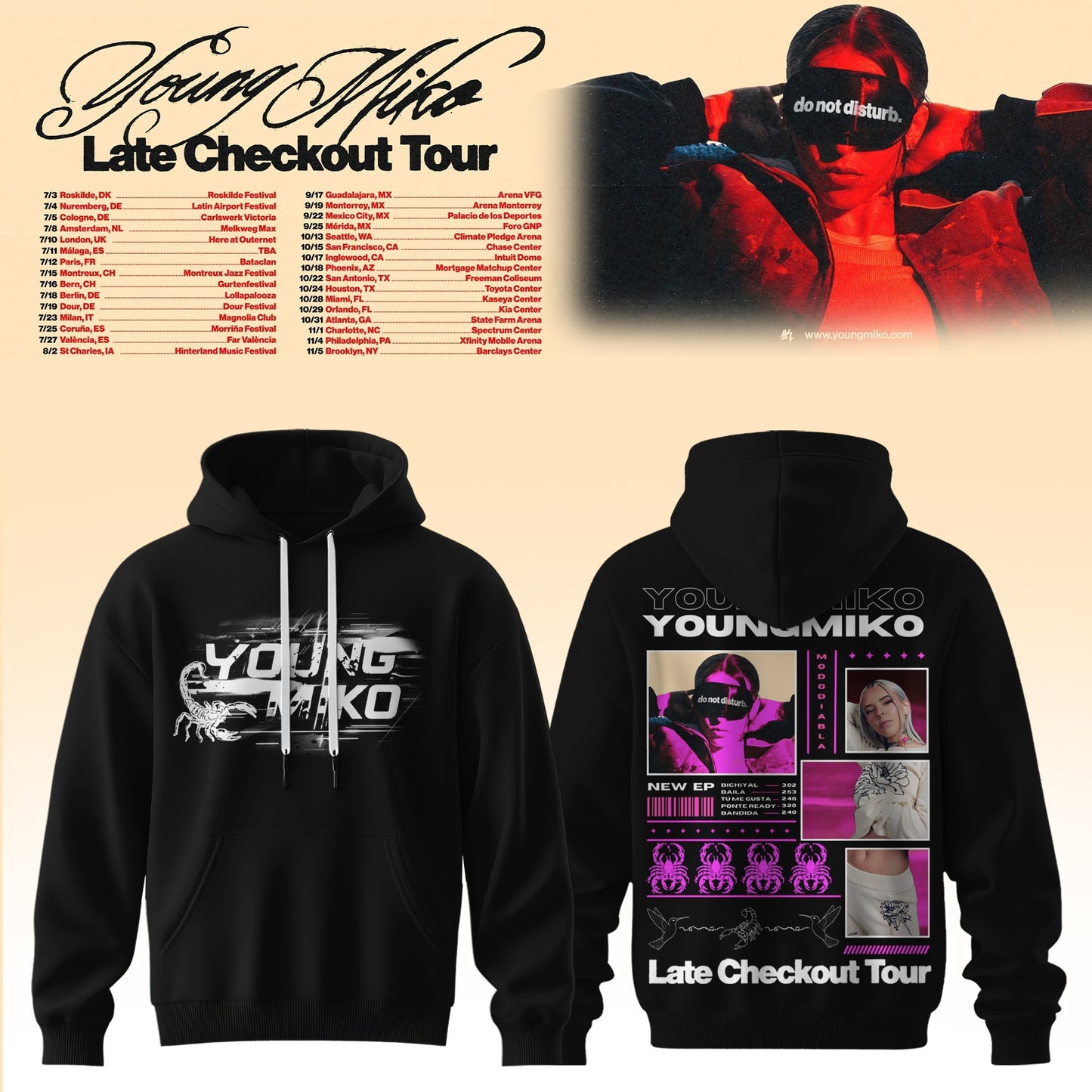 Young Miko “ Black Scorpion Tour Hoodie
