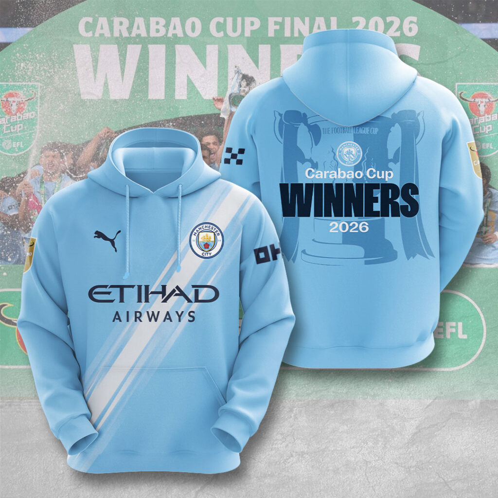 Manchester City Carabao Cup Winner™s 2026 3D Hoodie