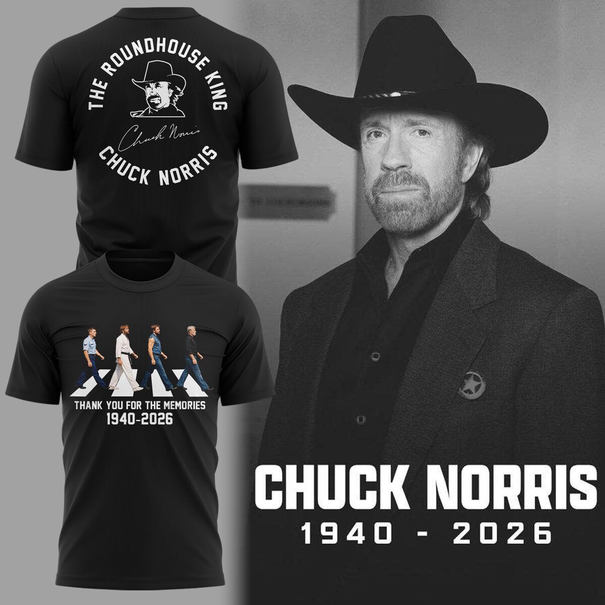 REST IN PEACE ðŸ–¤ðŸ•Šï¸ Chuck Norris TShirt