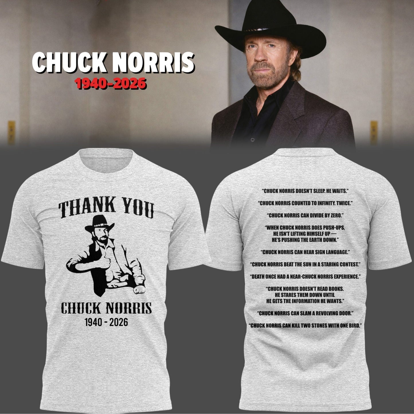 Limited Edition Thank you for the Memories-C.Norris Shirt