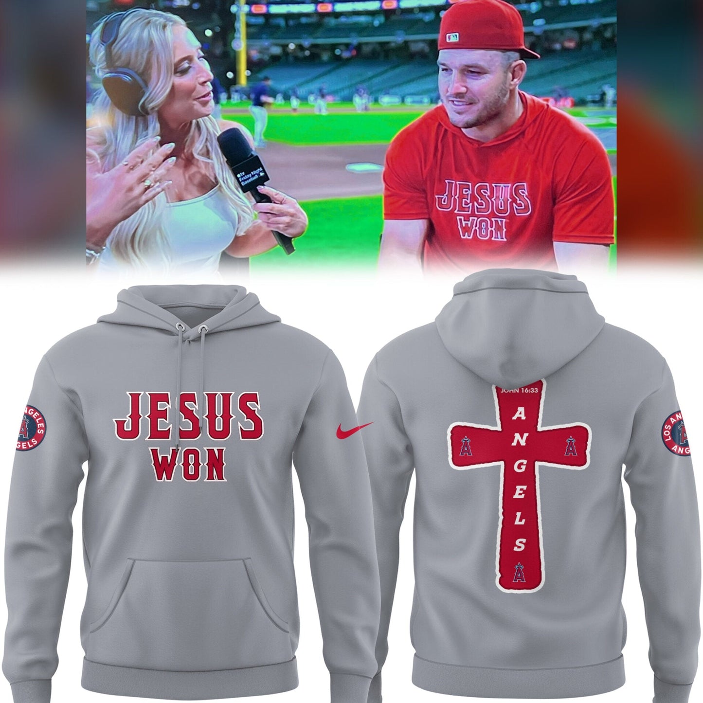 Los Angeles Angels Limited Edition Jesus Won Hoodie âœï¸âš¾