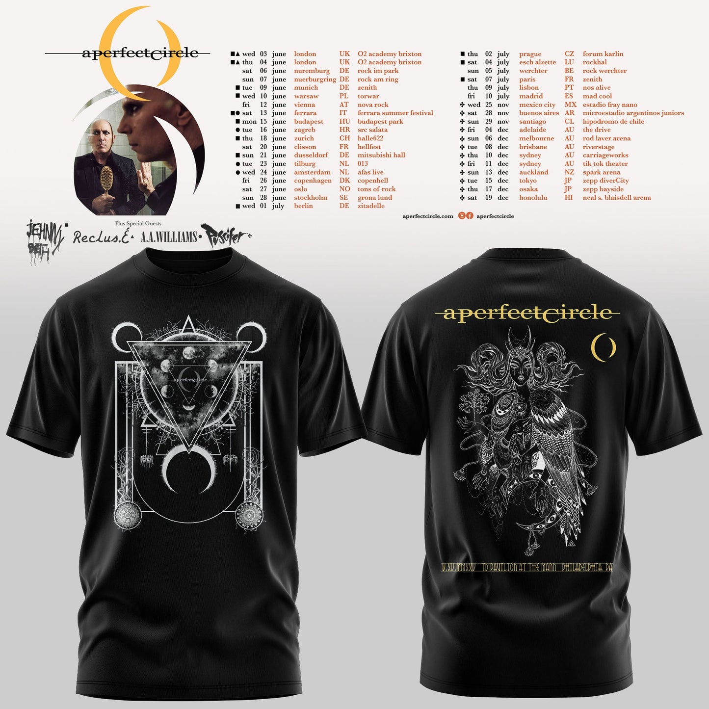 A PERFECT CIRCLE — WORLD TOUR COLLECTION TEE