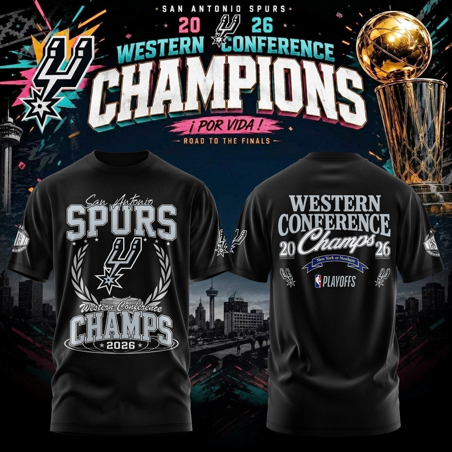 San Antonio Spurs 2026 Western Conference Finals Champions T-Shirt