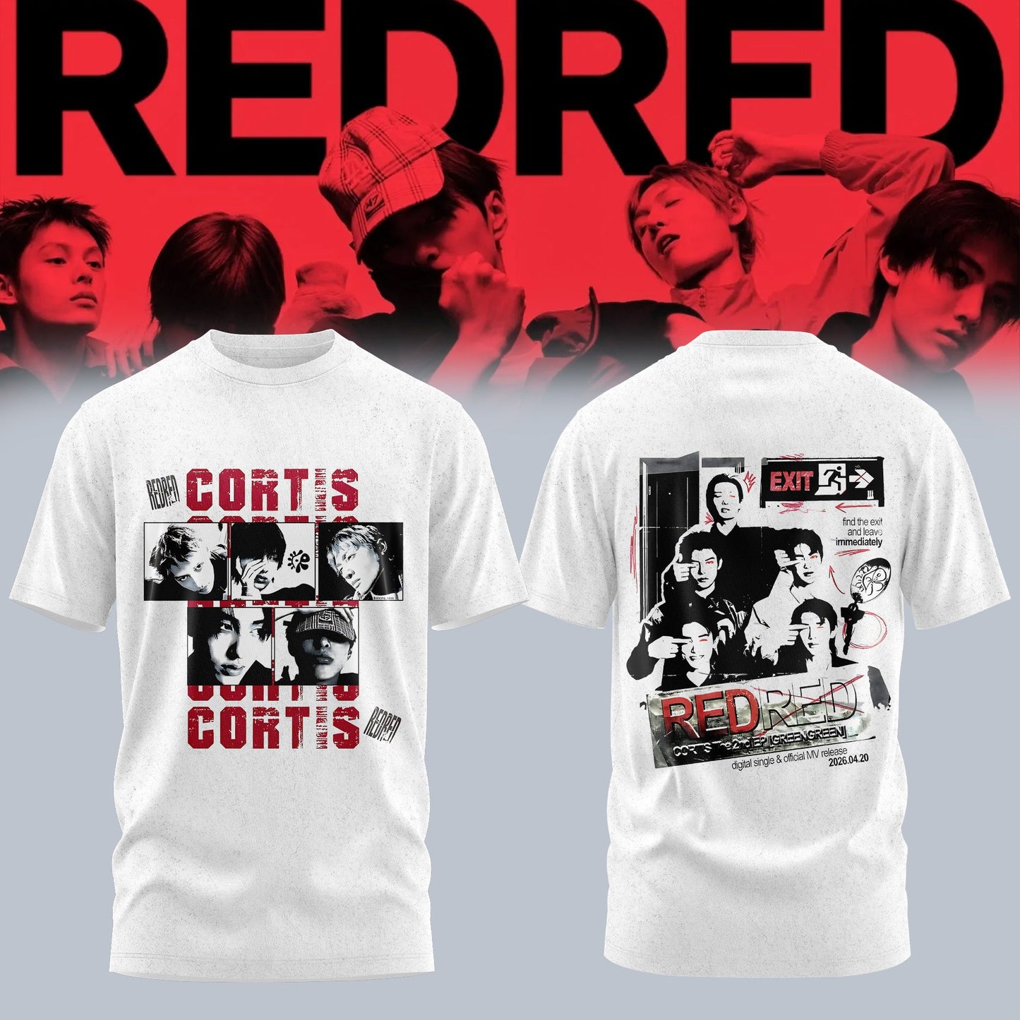 CORTIS: 2ND EP “GREENGREEN” – “REDRED” Limited T-Shirt