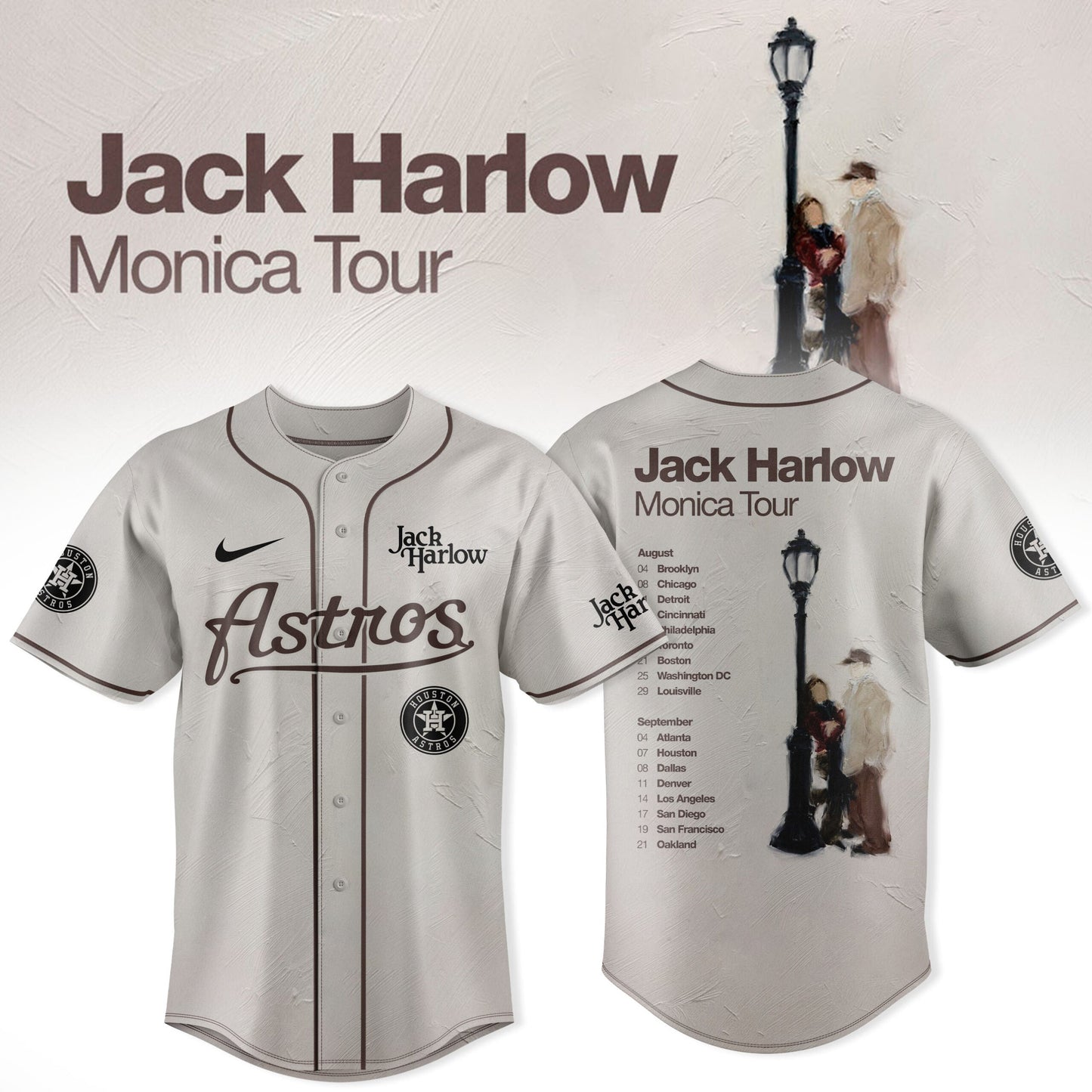 Houston Astros - Jack Harlow Monica Tour x Baseball Limited Jersey