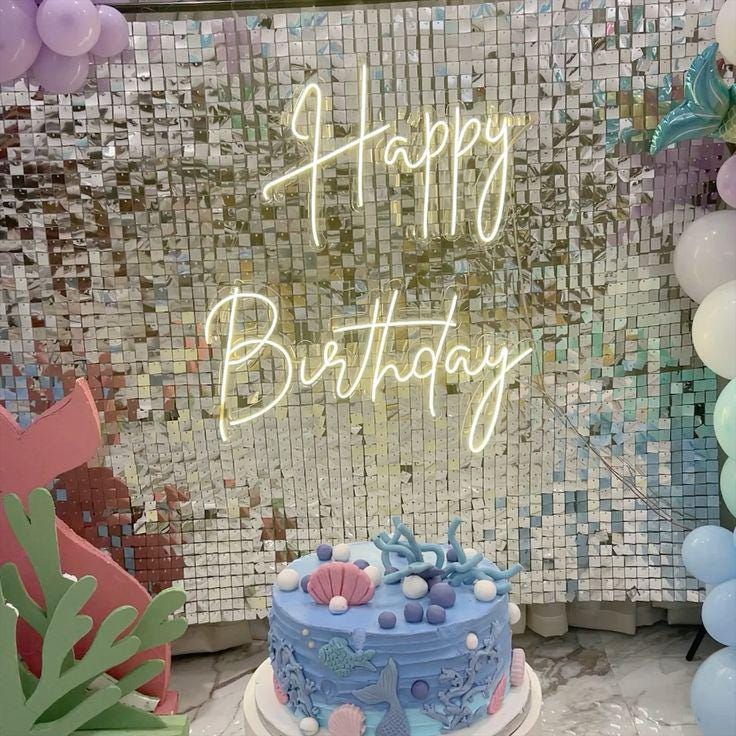 Custom LED Neon Sign for Birthday | Name & Age Light Up Sign | Party Backdrop Decor | Custom LED Light | Handmade Wall Light | Room Decor