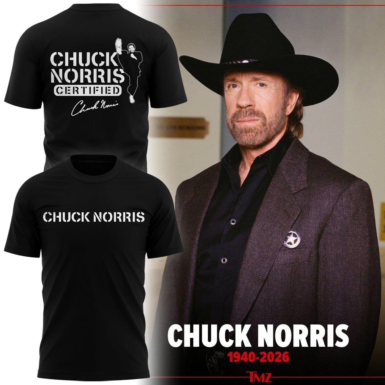 REST IN PEACE ðŸ–¤ðŸ•Šï¸ Chuck Norris TShirt