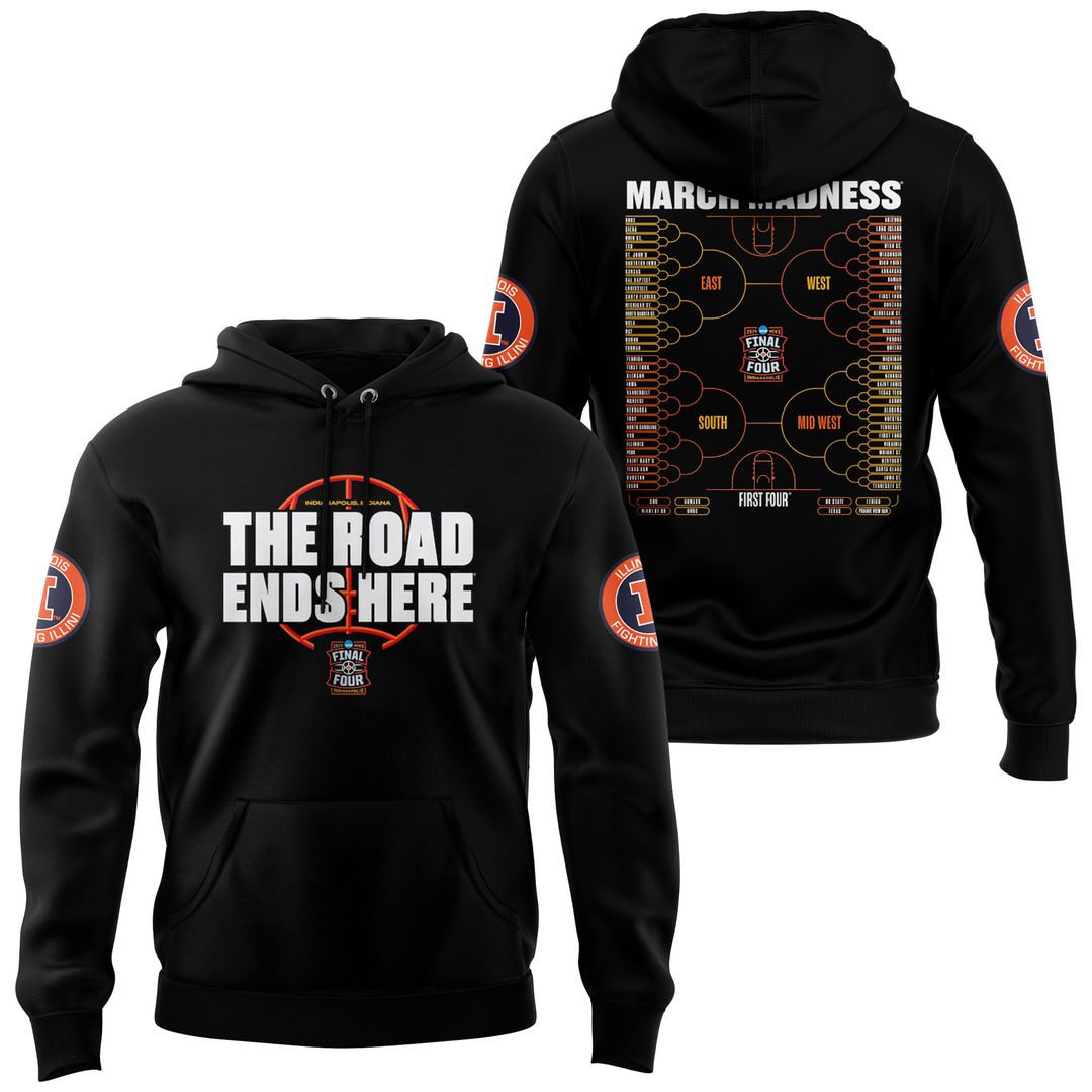 Men's Black 2026 NCAA Men's Basketball Tournament March Madness Bracket Hoodie