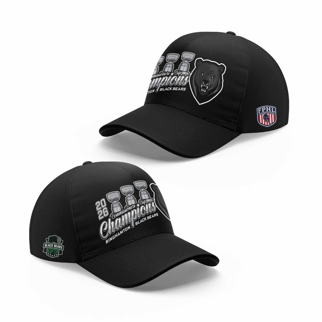 Binghamton Black Bears Back-To-Back-To-Back Champs 2026 Hoodie-Black