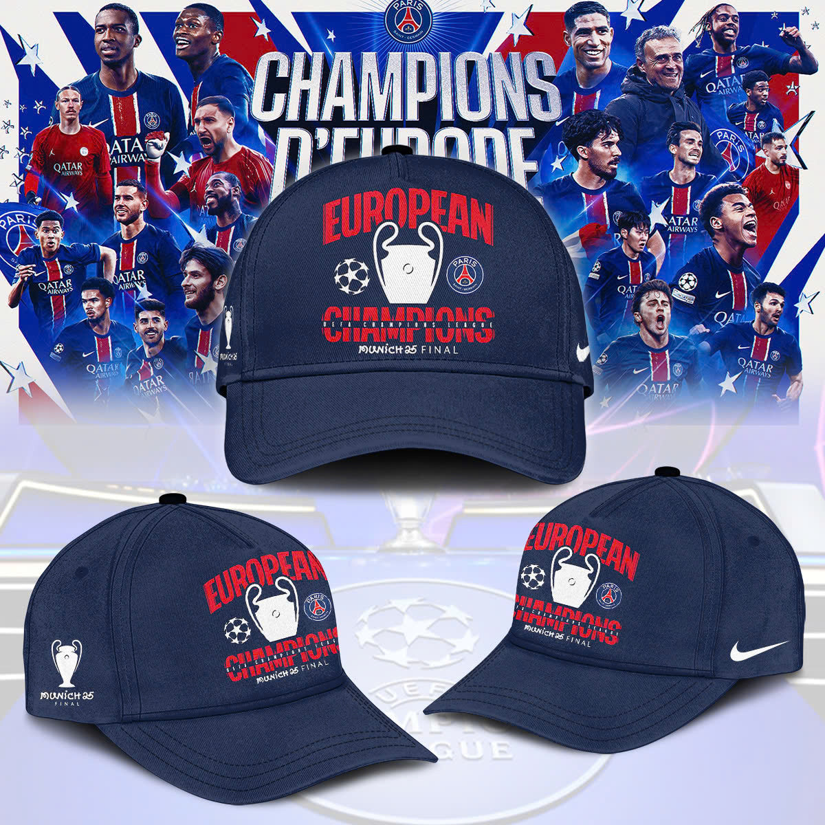 Paris Saint-Germain UEFA CHAMPIONS 2025 T-Shirt