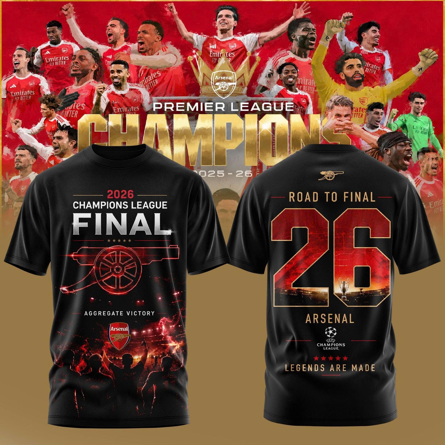 PREMIER LEAGUE CHAMPIONS 2025/26 2026 Edition Tee
