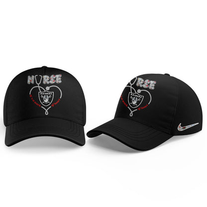 Las Vegas Raiders Nurses Appreciation 2025 Black Combo Hoodie