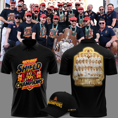 South Australia Special Back to Back Sheffield Shield Cricket Champions Limited Edition Polo