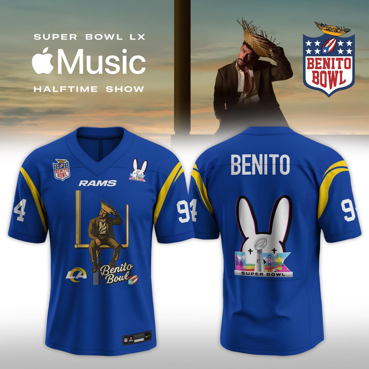 All Team NFL x Bad Bunny 2026 Super Bowl LX Halftime Show Special Edition Jersey