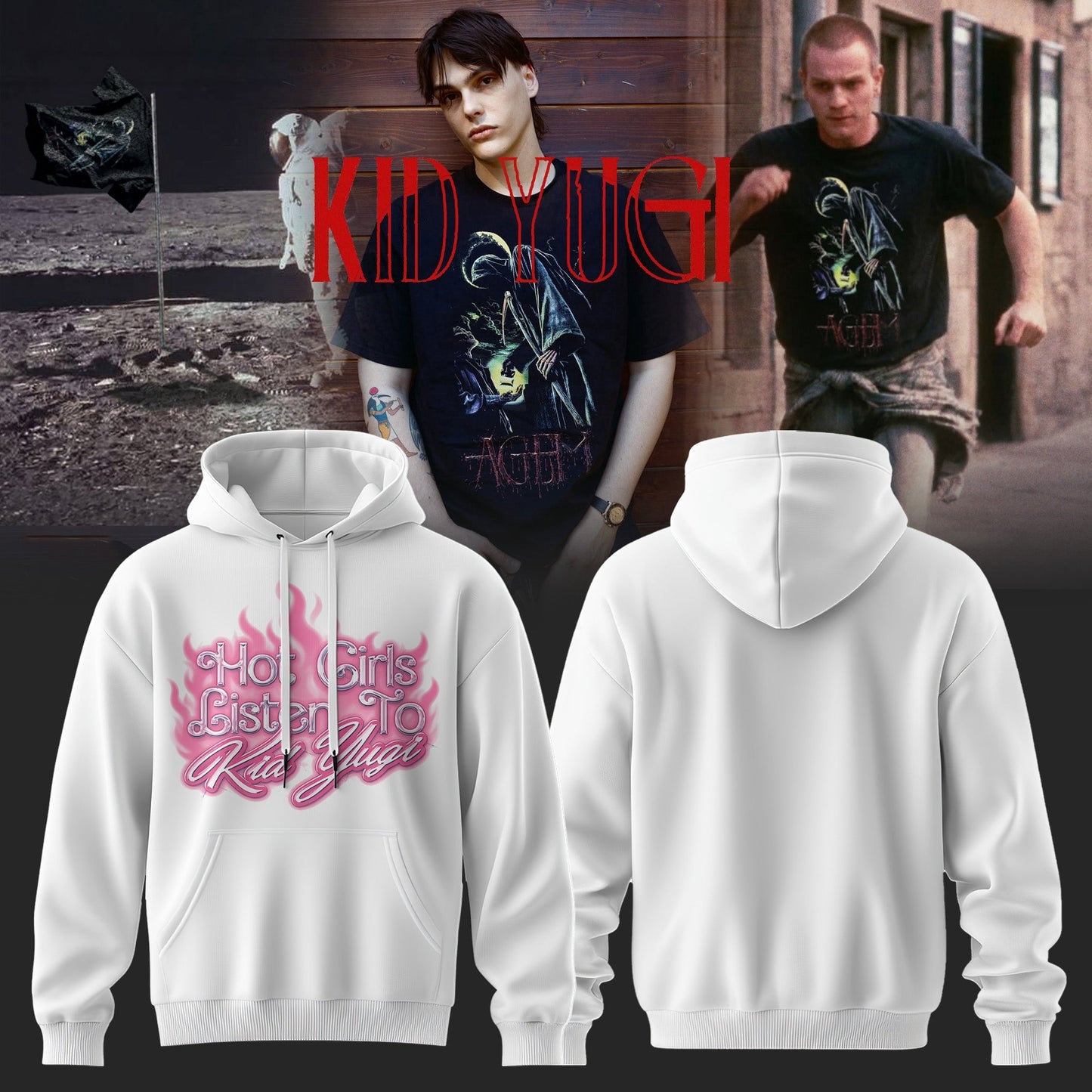 HOODIE HOT GIRL WHITE