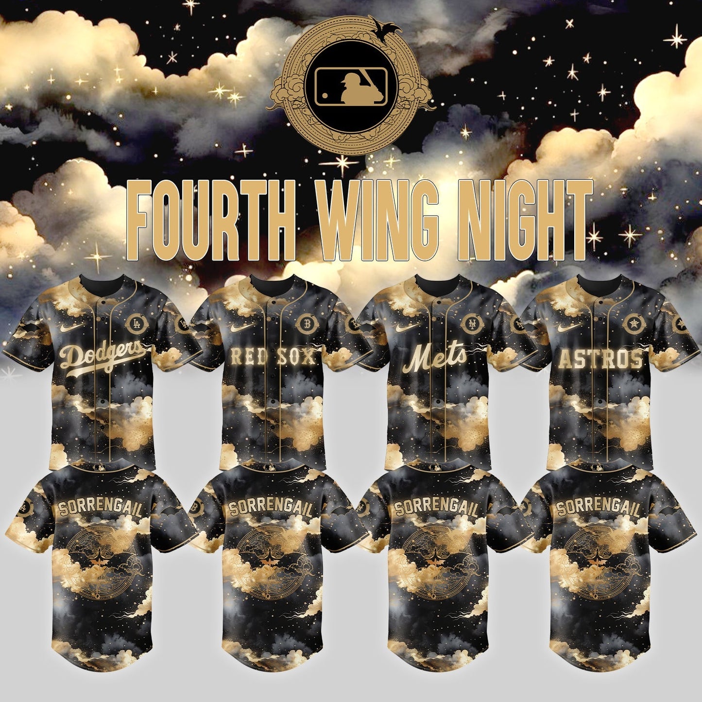 MLB All Teams x Fourth Wing (SORRENGAIL) – Jersey V3