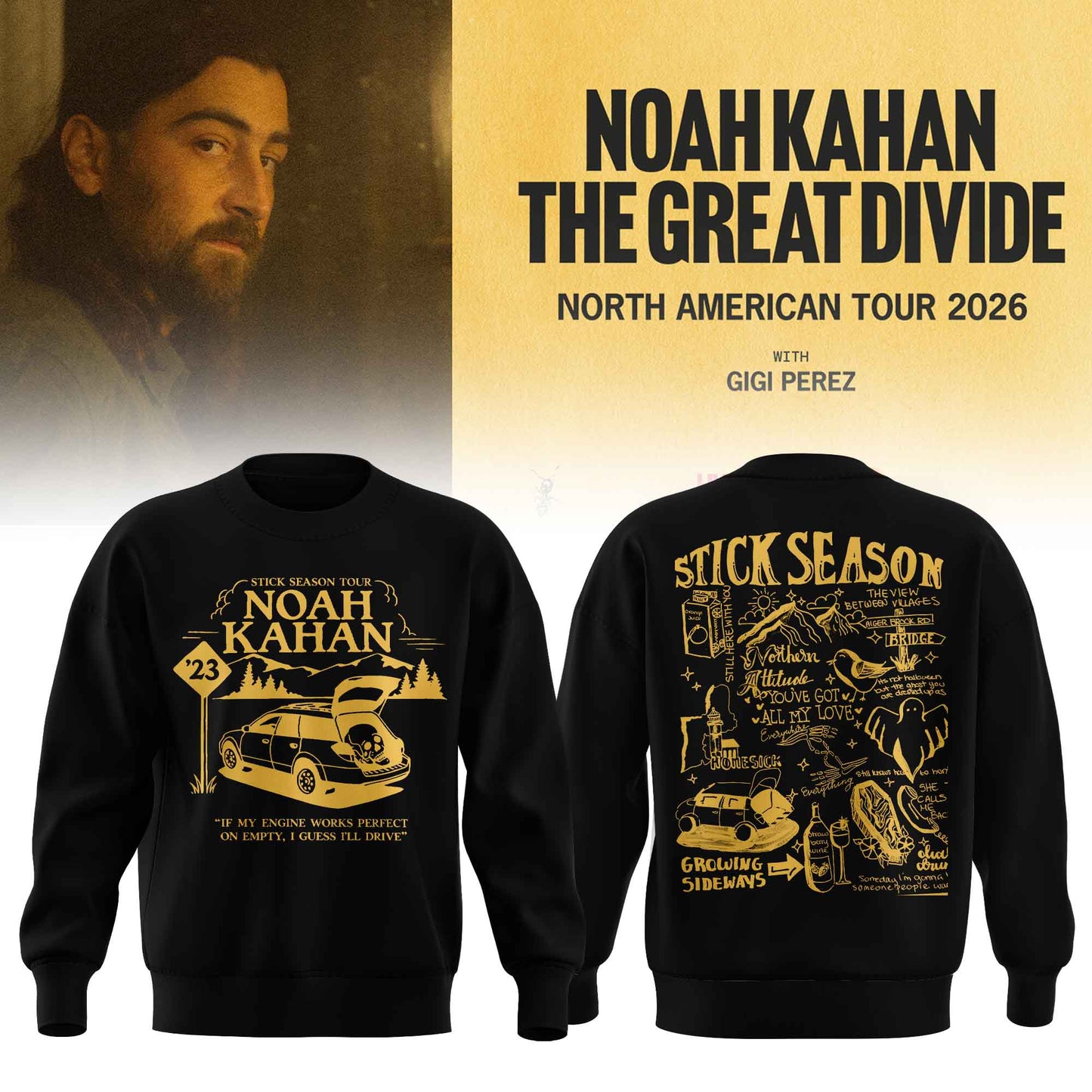 Noah Kahan “ The Great Divide Tour Merch Limited Sweater