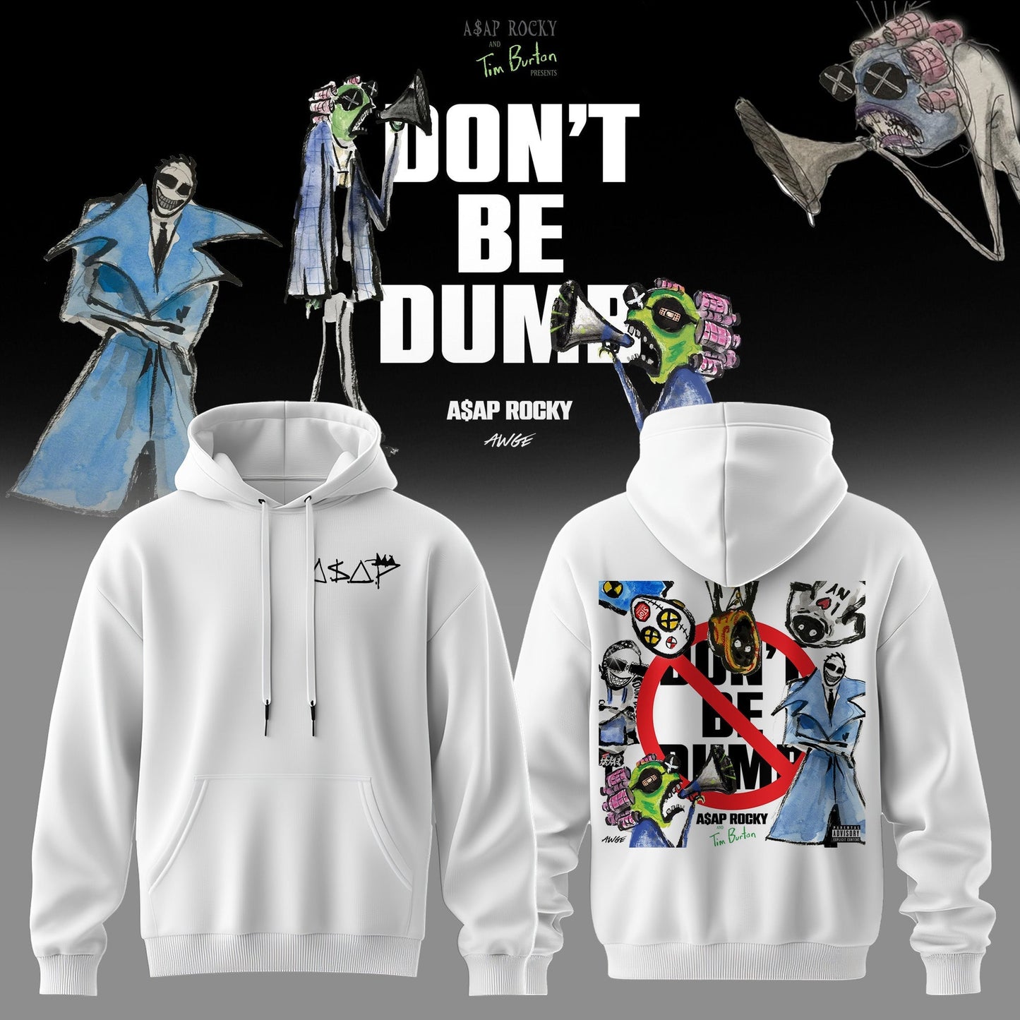 A$AP Rocky DON™T BE DUMB New Album Combo Hoodie