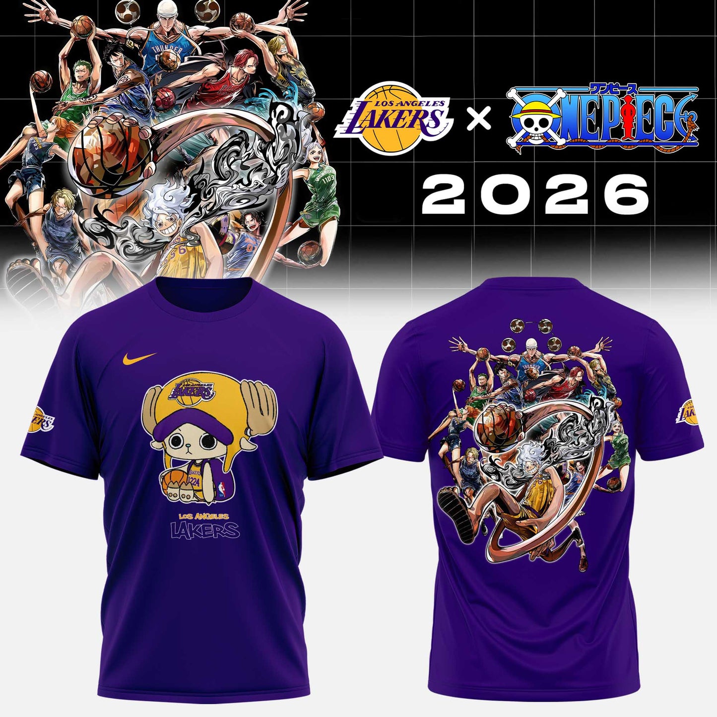 Los Angeles Lakers x One Piece 2026 Uniform
