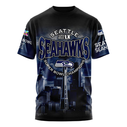 Seattle Seahawks Super Bowl LX Champions Limited Edition T.shirt