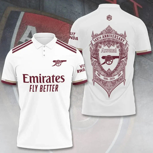 Arsenal FC 140th Anniversary 3D Apparel Polo