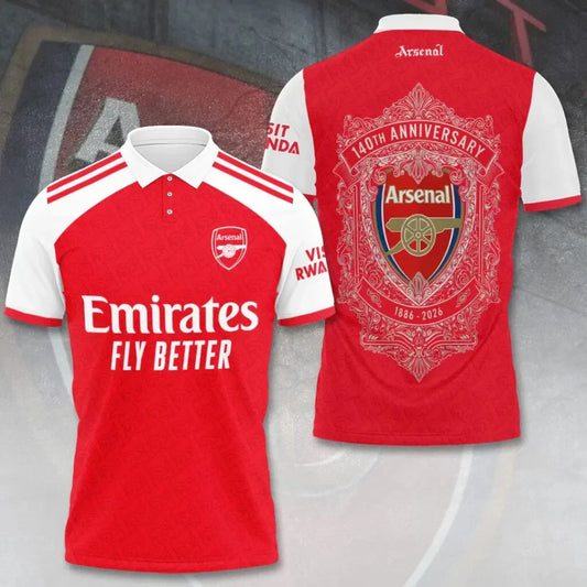Arsenal FC 140th Anniversary 3D Apparel Polo