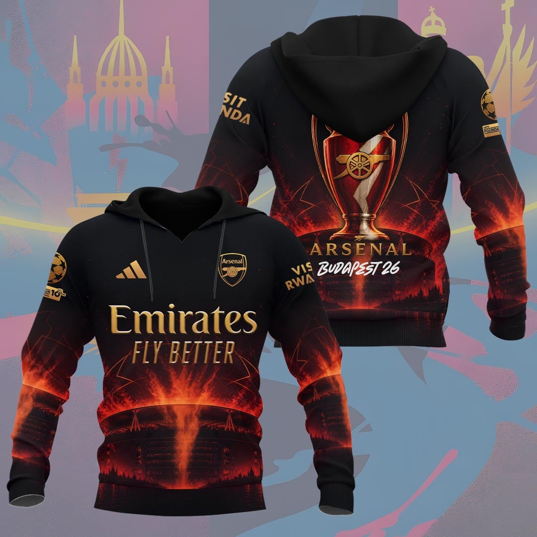 Arsenal F.C Champions League Final 2026 3D Apparel Hoodie
