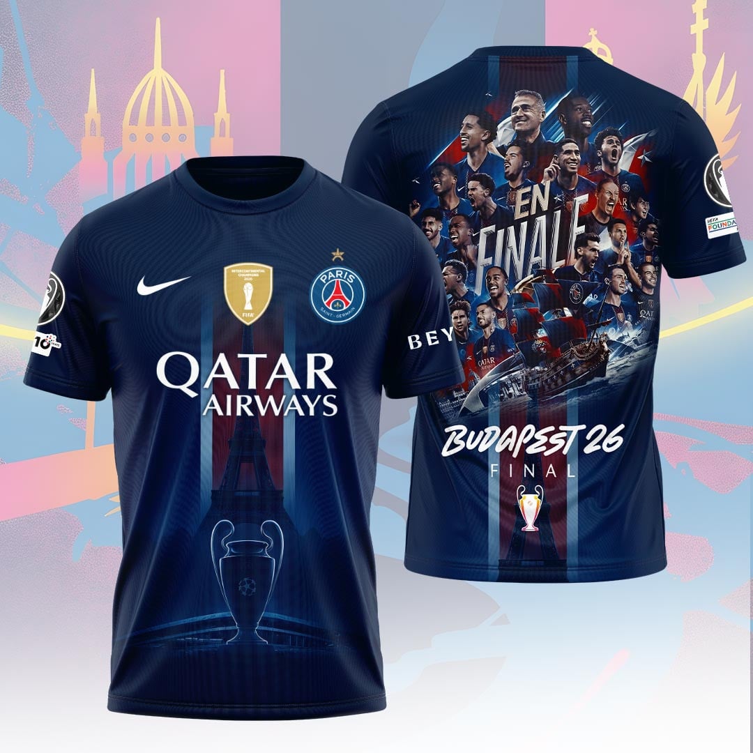 Paris Saint-Germain F.C Champions League Final 2026 3D Apparel T-Shirt
