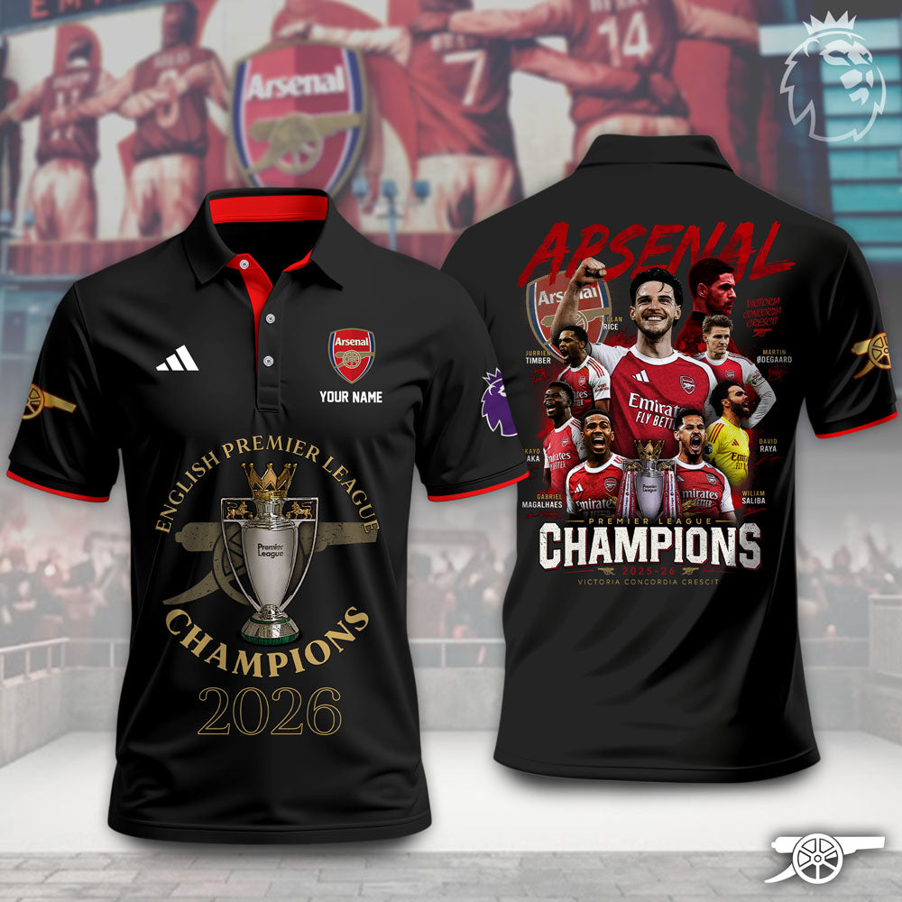 Arsenal F.C. – 2025–26 Premier League Champions Limited Edition Polo