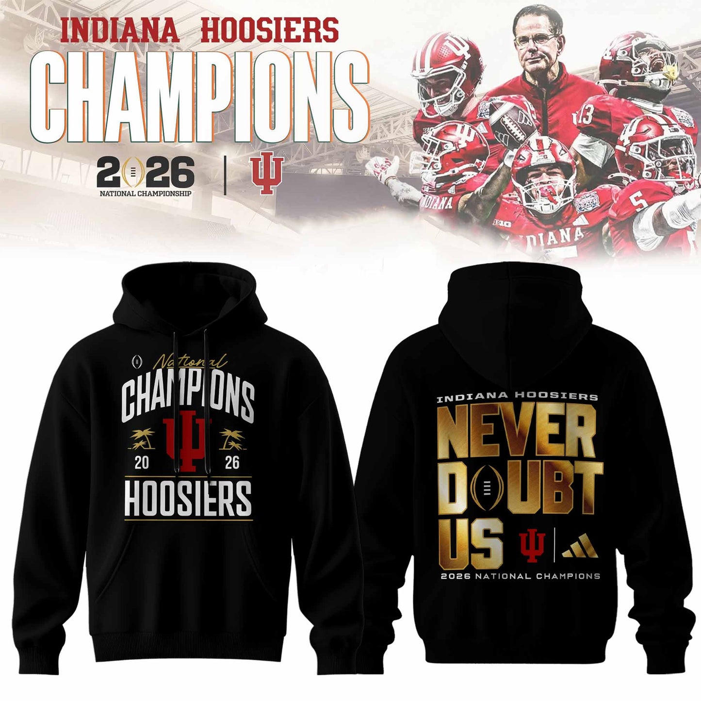Indiana Hoosiers National Champions 2025/26 Hoodie
