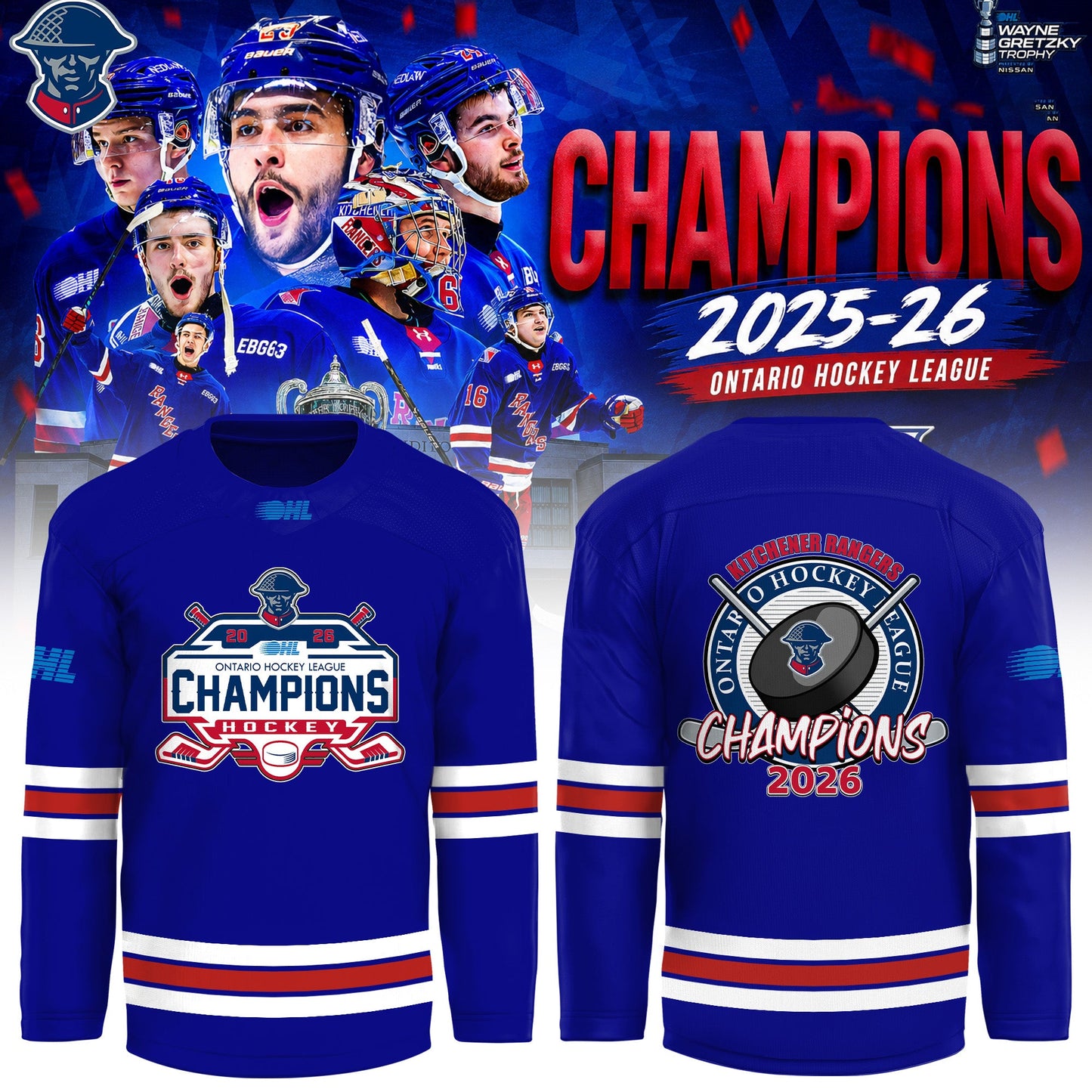 Kitchener Rangers Special OHL Champions 26 Limited Edition Jersey
