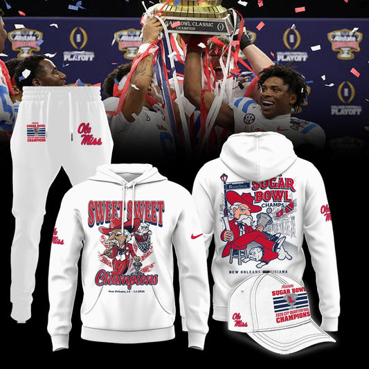 Ole Miss Rebels 2026 Sugar Bowl Champions Limited Edition Combo Hoodie