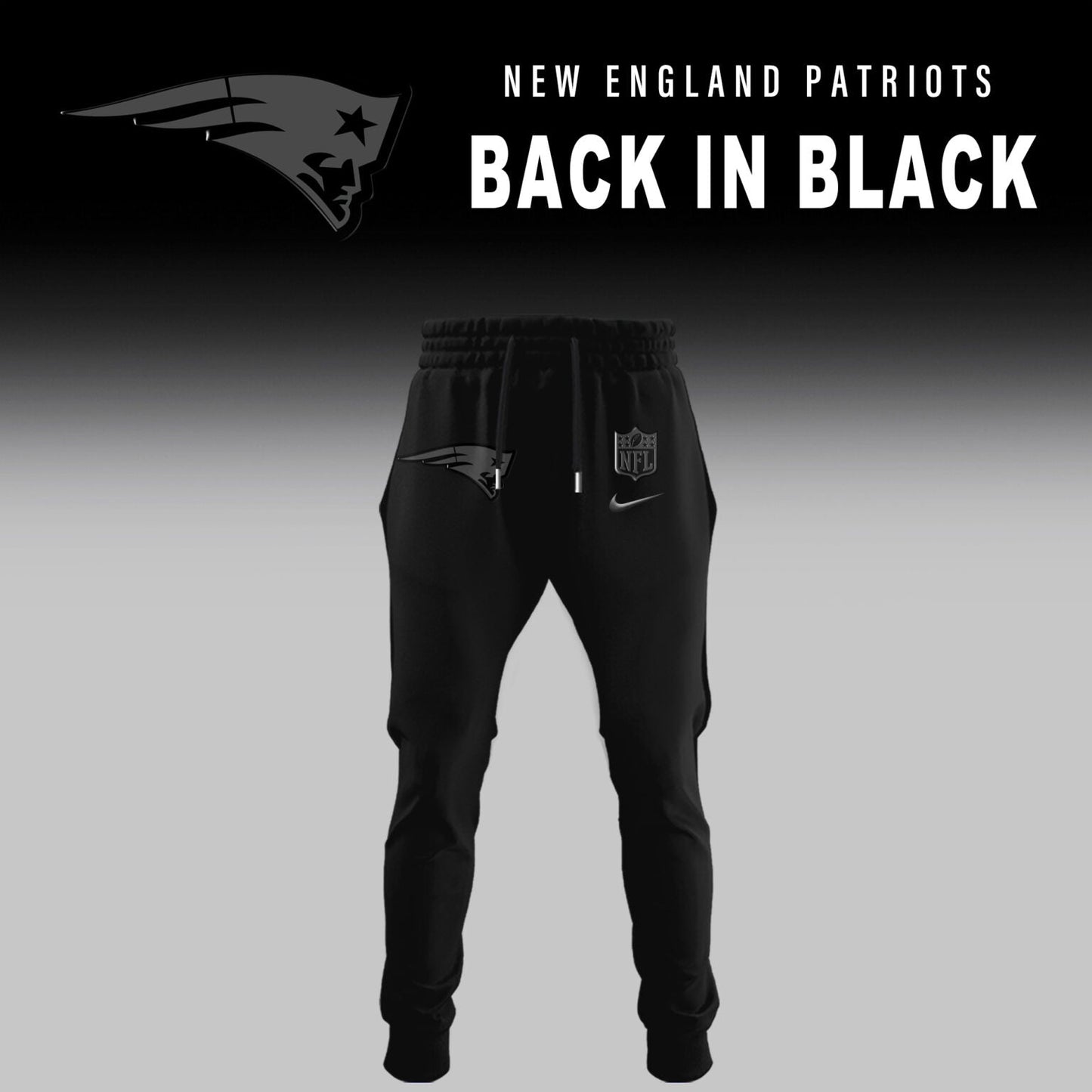 New England Patriots 2025 Back In Black Limited Edition Combo TShirt