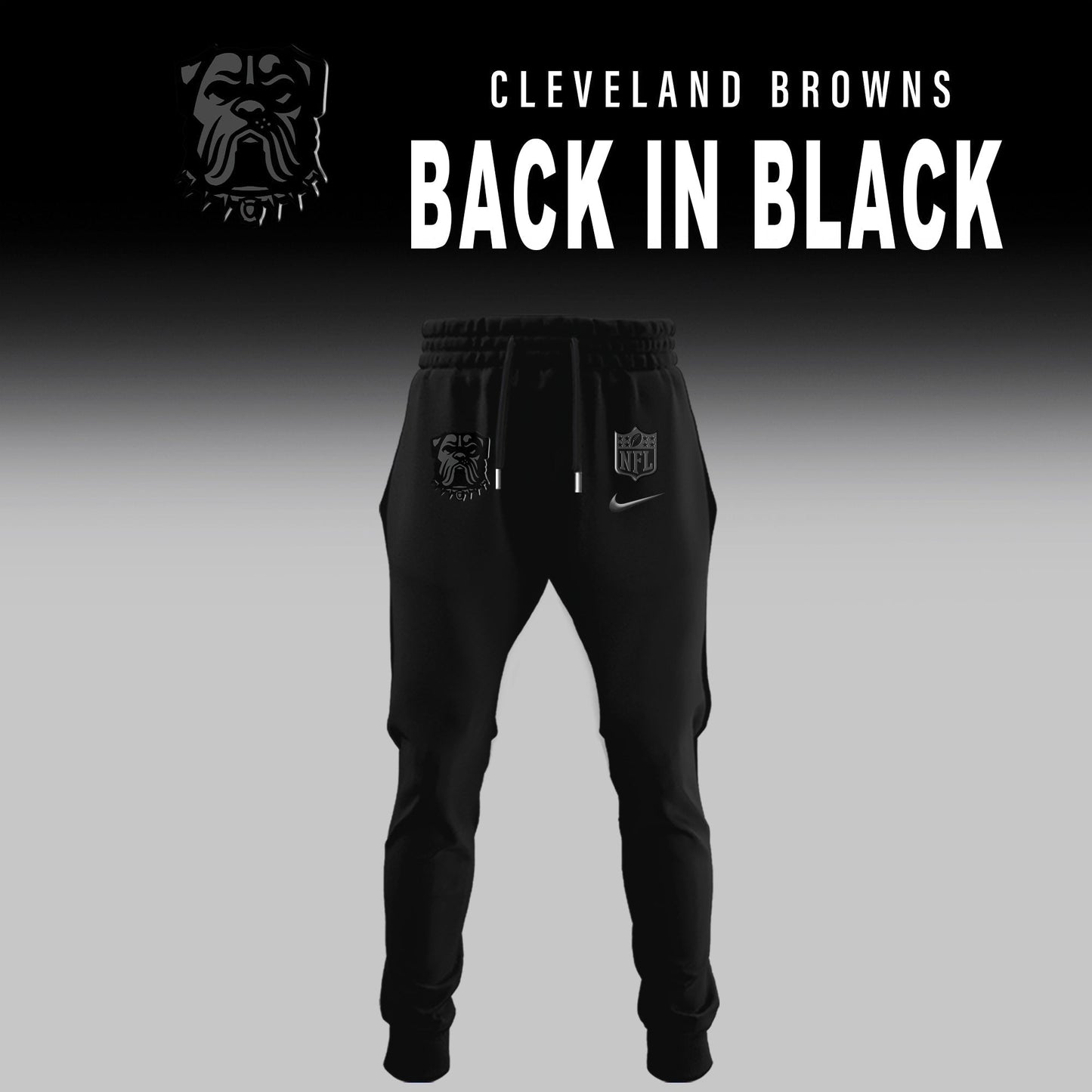 Cleveland Browns Back In Black Half Zip Hoodie