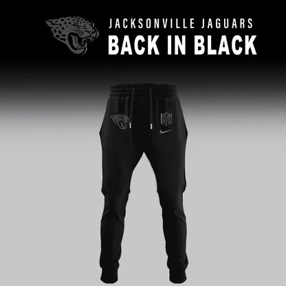 Jacksonville Jaguars Back In Black Half Zip Hoodie