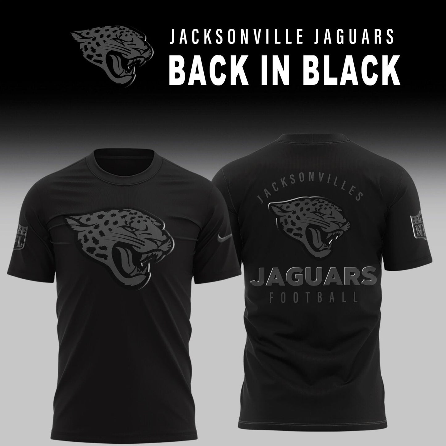 Jacksonville Jaguars 2025 Back In Black Limited Edition Combo TShirt