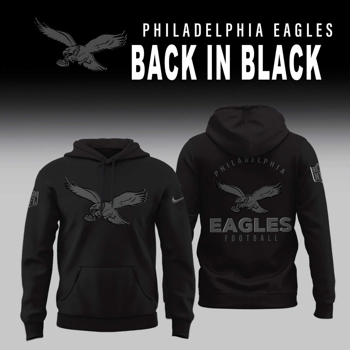 Philadelphia Eagles 2025 Back In Black Limited Edition Combo Hoodie