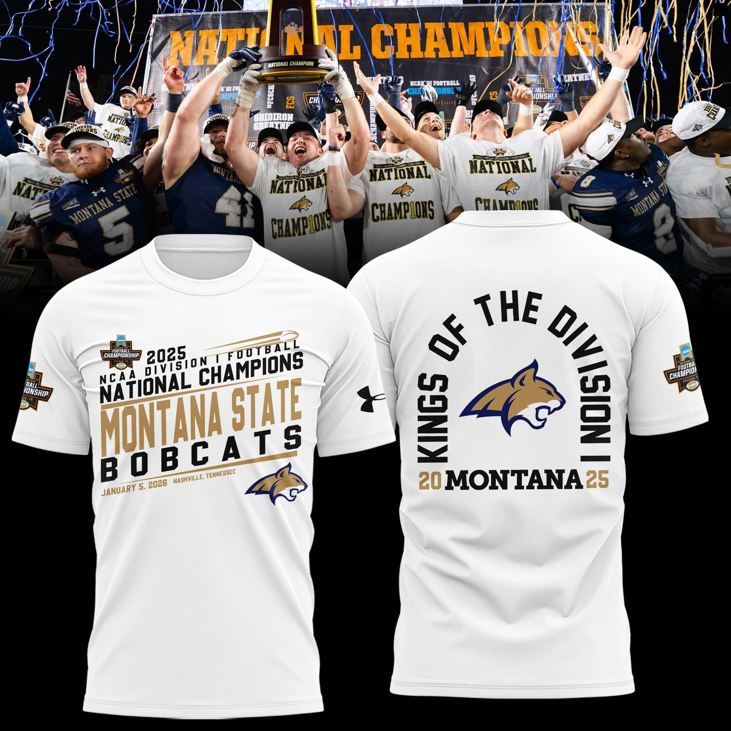 Limited Edition MSU Champions 2026 FCS Tshirt
