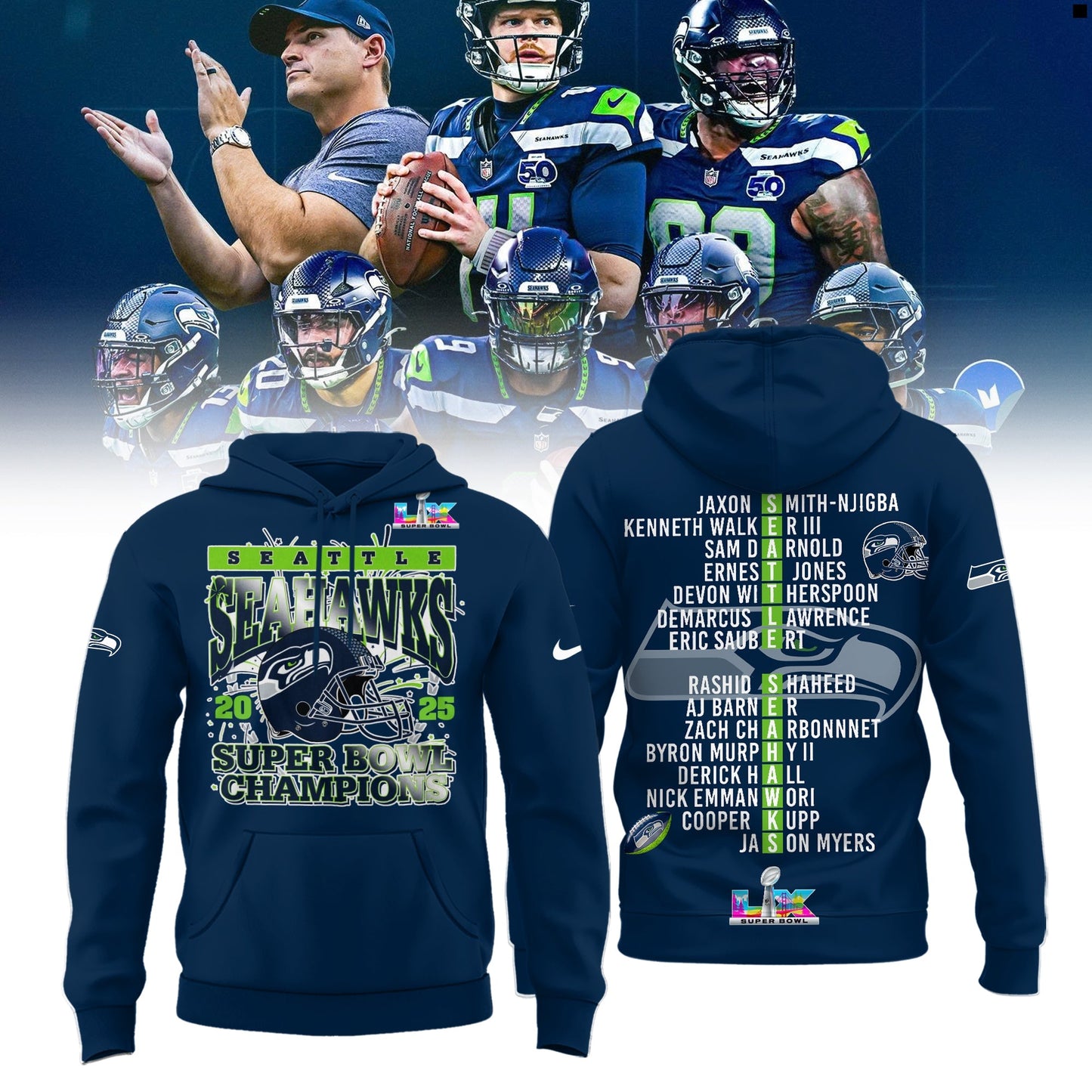 Seattle Seahawks Super Bowl LX Champions Limited Edition Hoodie